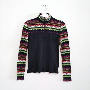 Lauren Ralph Laure L-RL Girls 1/4  Waffle Top Size Medium Long Sleeve Cotton